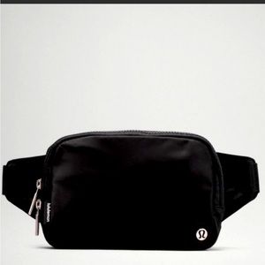 Lululemon Everywhere Belt Bag - Black with silver hardware